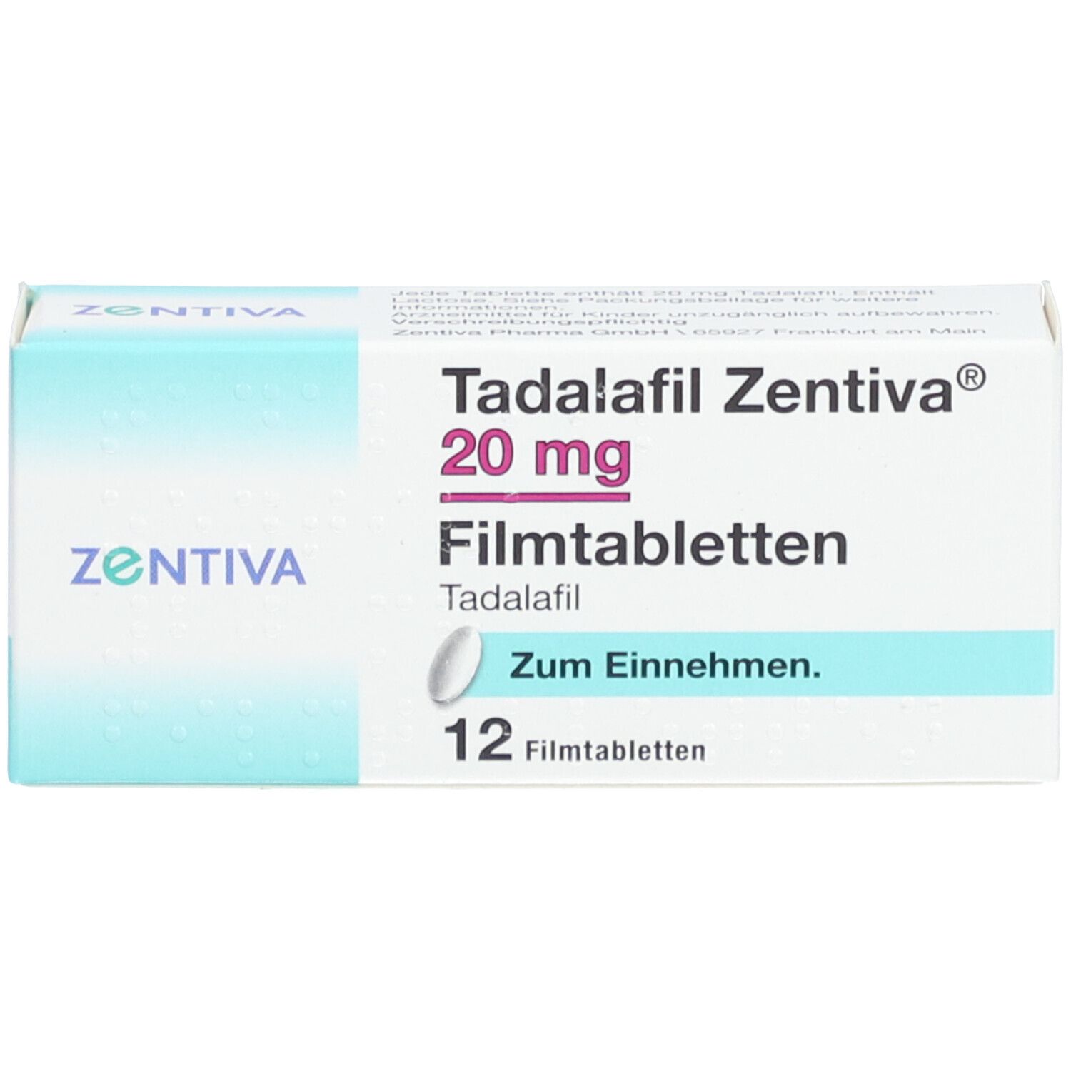 TADALAFIL Zentiva 20 mg Filmtabletten