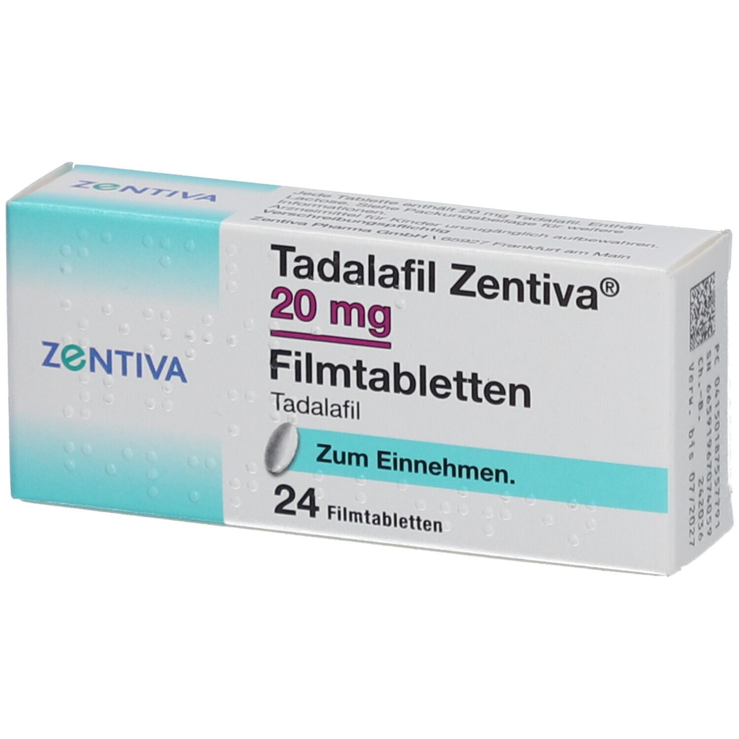 TADALAFIL Zentiva 20 mg Filmtabletten