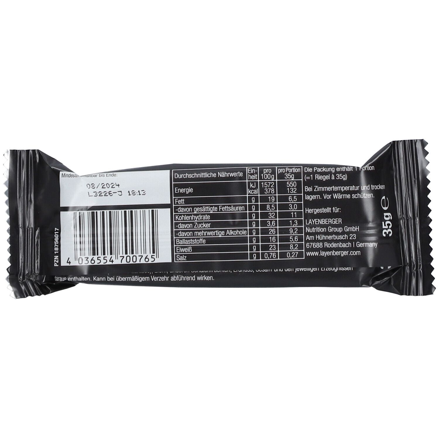 Layenberger vegan Bar Brownie Taste 35 g Riegel