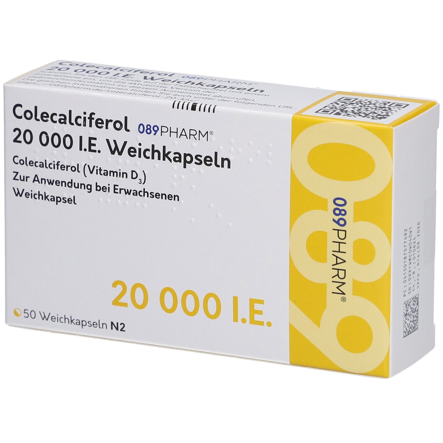 COLECALCIFEROL 089PHARM 20.000 I.E. Weichkapseln