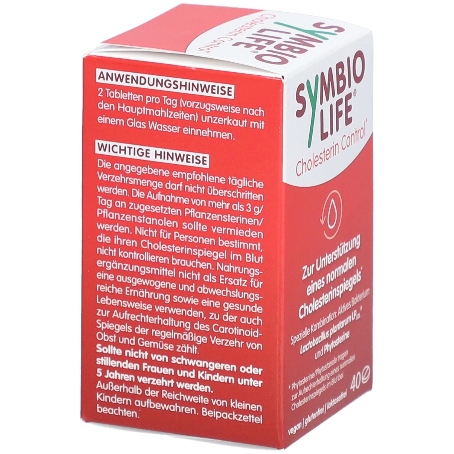 Symbiolife Cholesterin Control m.Phytosterinen Tab 40 St Tabletten