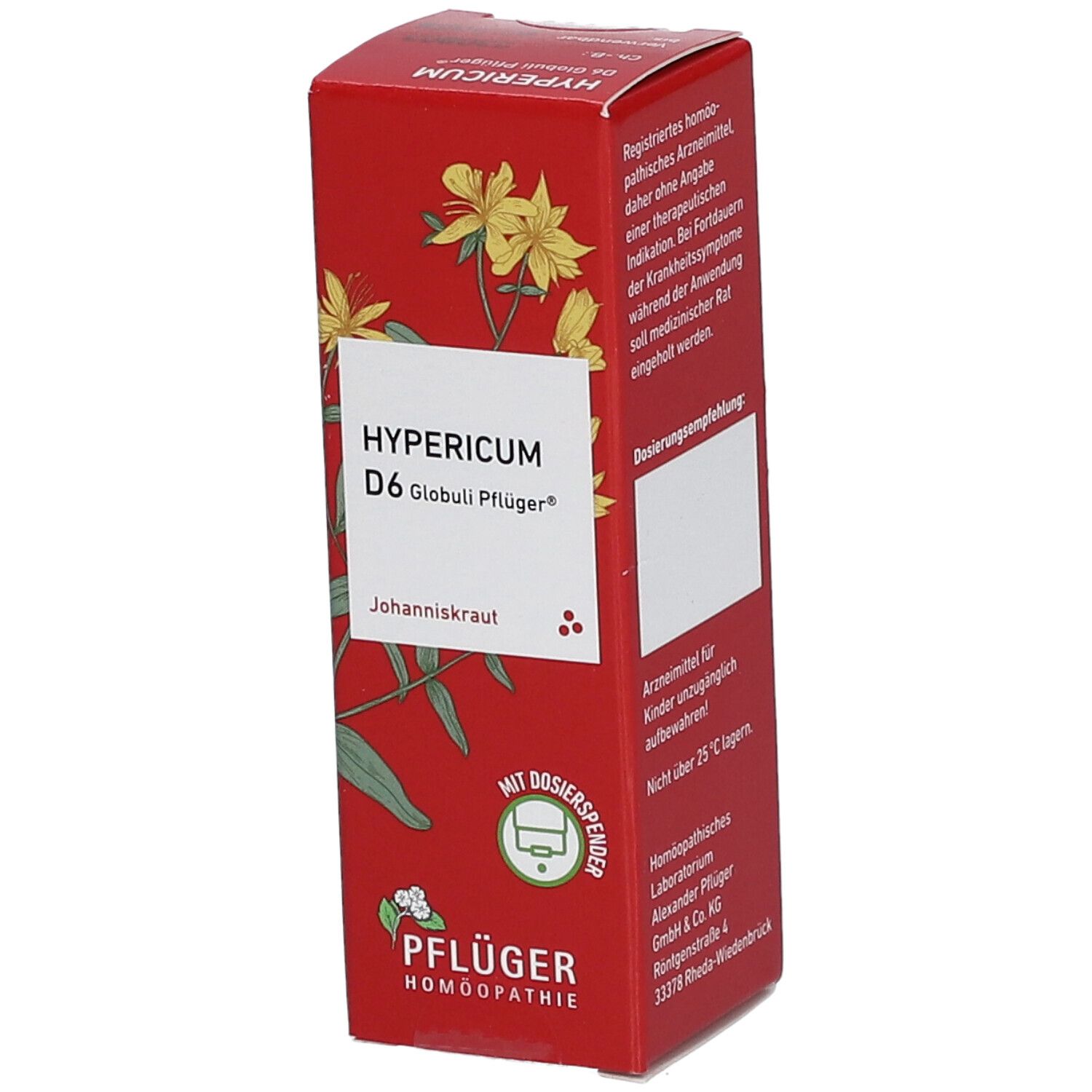 Hypericum D 6 Globuli Pflüger Dosierspender 10 g