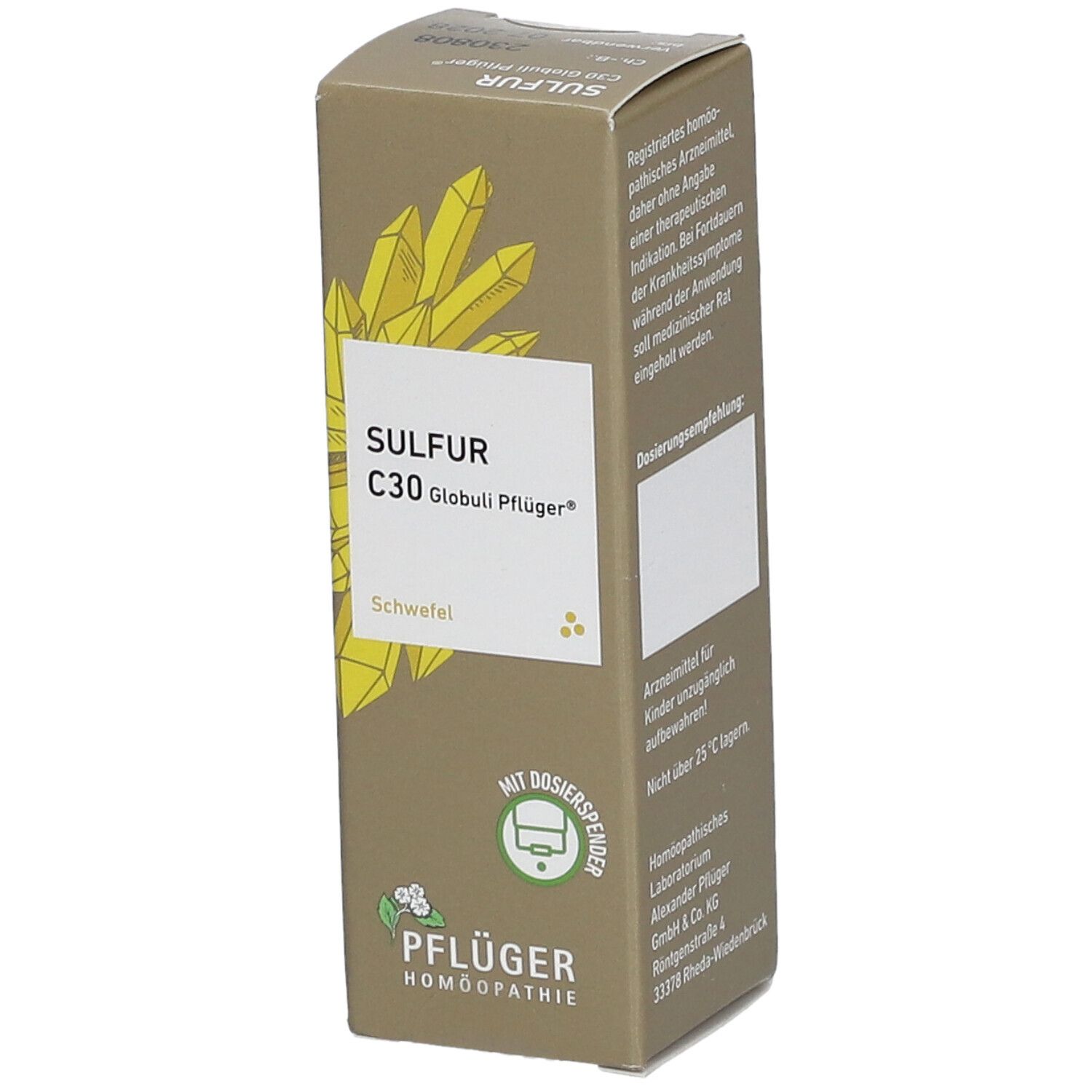 Sulfur C30 Globuli Pflüger Dosierspender