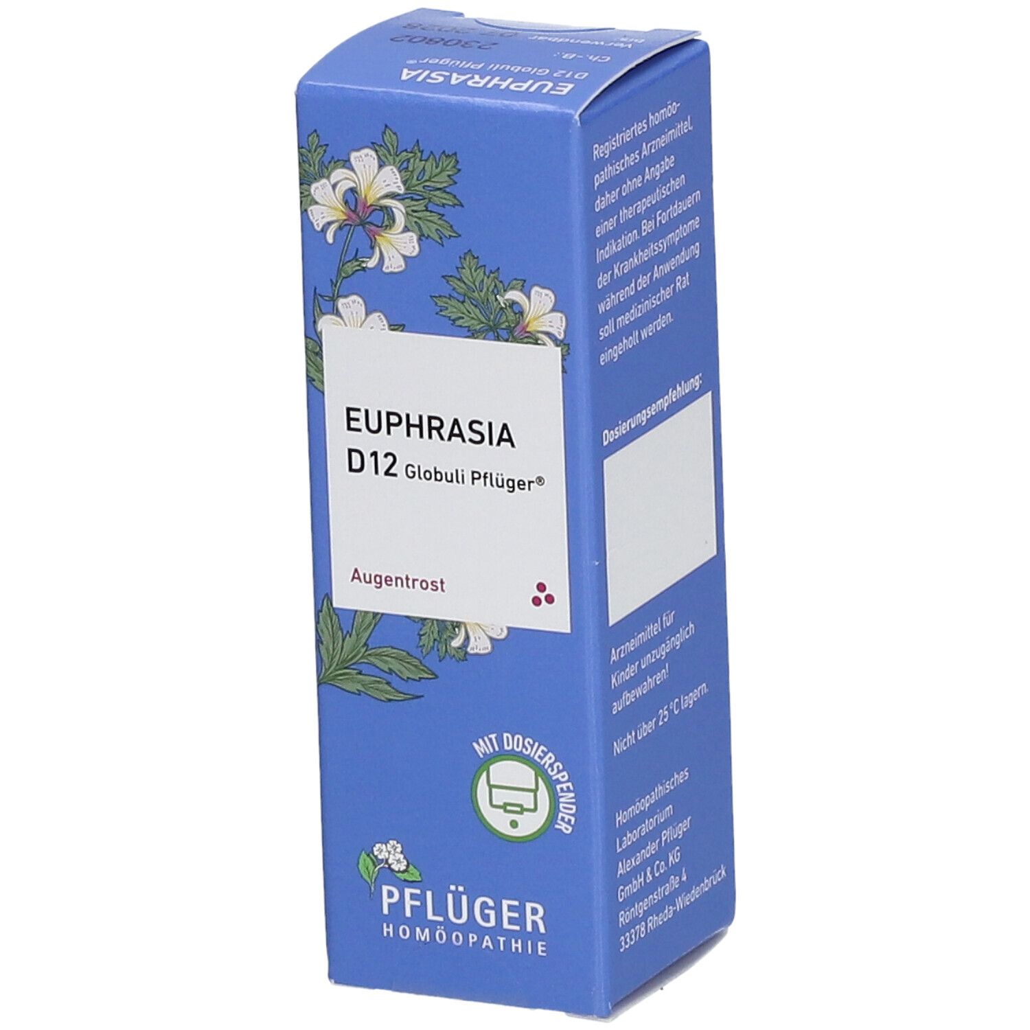 Euphrasia D 12 Globuli Pflüger Dosierspender 10 g