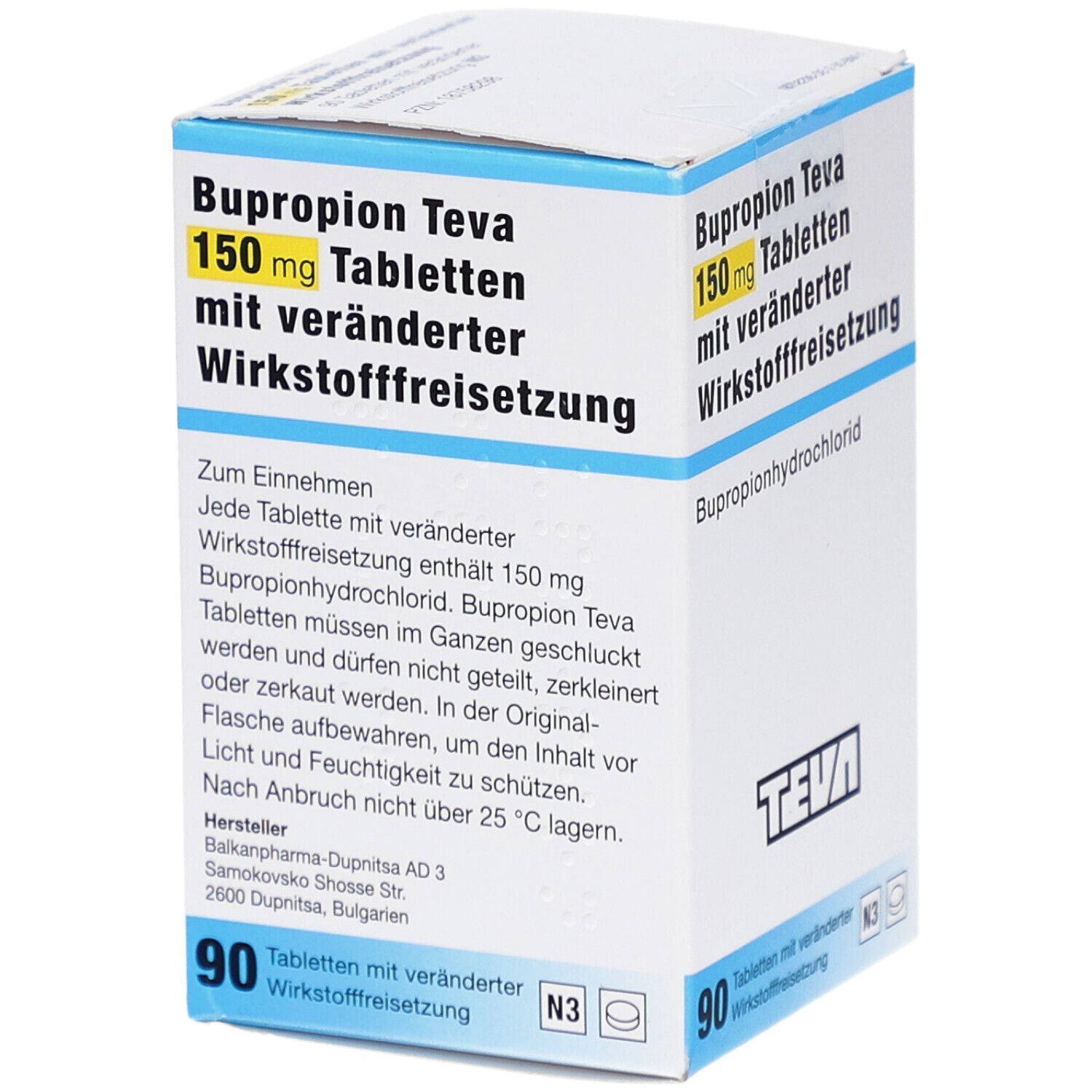 BUPROPION Teva 150 mg Tab.m.veränd.Wirkst.-Frs.
