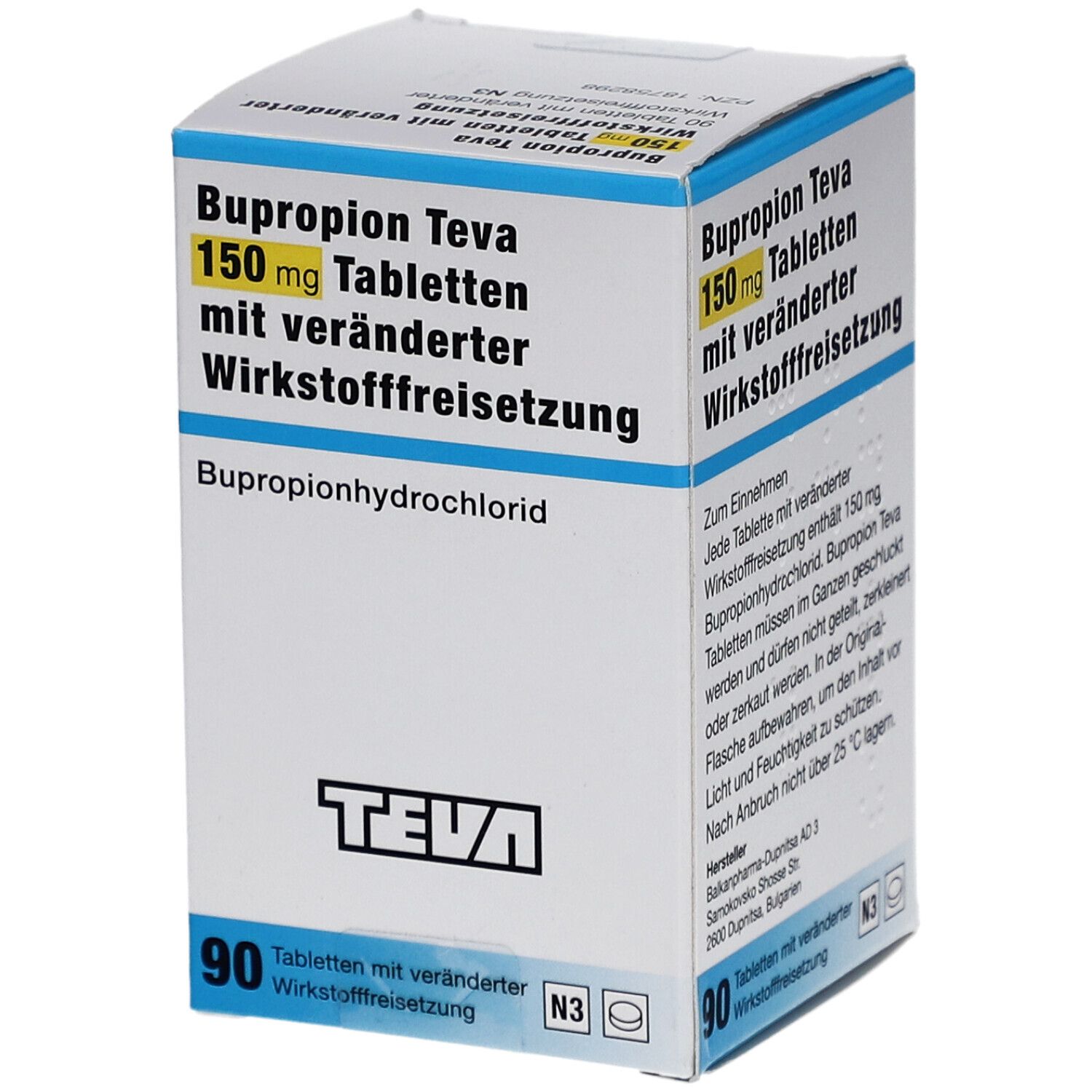 BUPROPION Teva 150 mg Tab.m.veränd.Wirkst.-Frs.