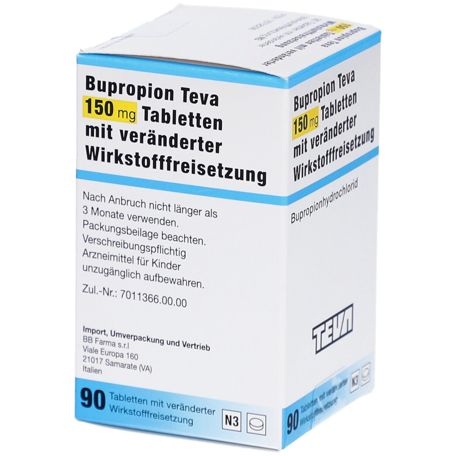 BUPROPION Teva 150 mg Tab.m.veränd.Wirkst.-Frs.