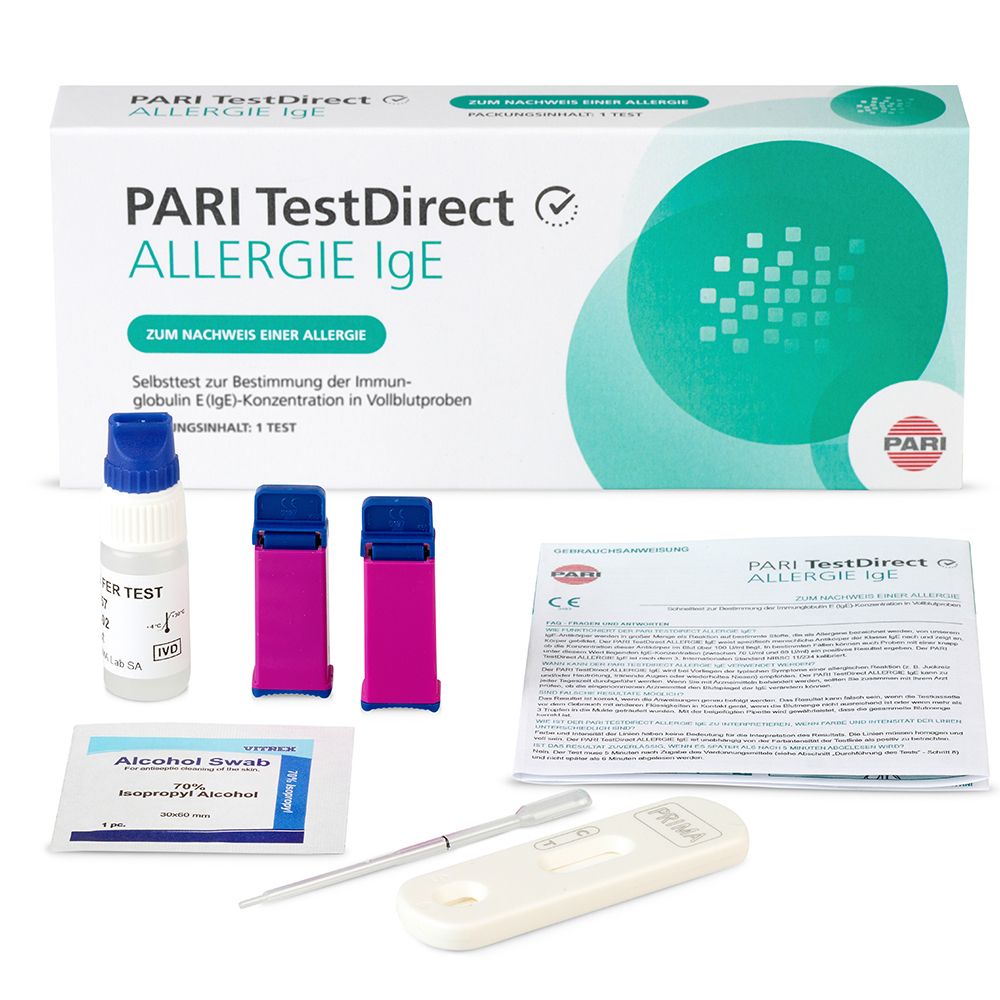 Pari TestDirect Allergie IgE Selbsttest Blut 1 St Test