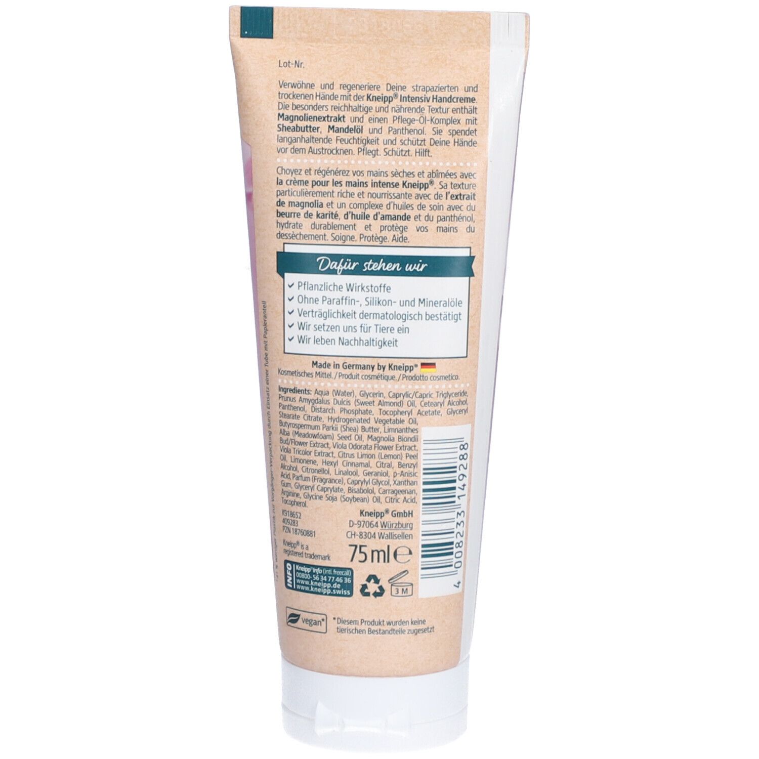 Kneipp reichhaltige Pflege Intensiv Handcreme 75 ml Creme