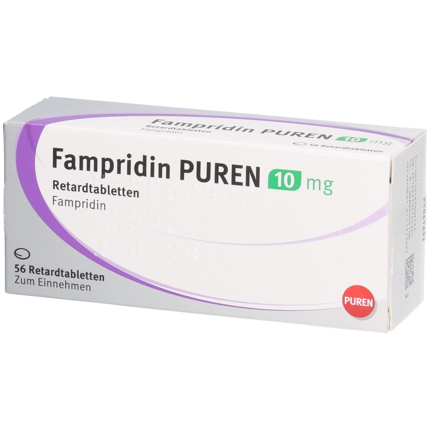 FAMPRIDIN PUREN 10 mg Retardtabletten Schachtel, 56 Stück.