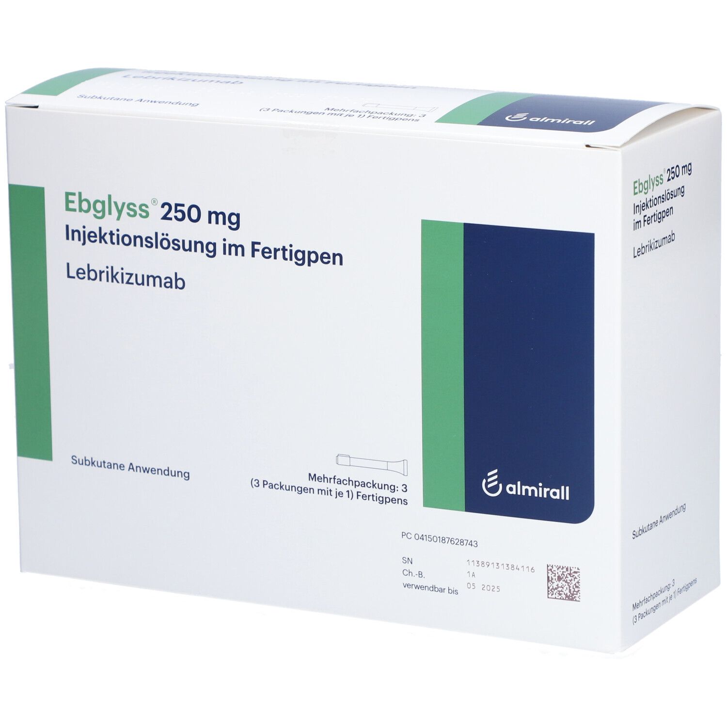 EBGLYSS 250 Mg Injektionslösung Im Fertigpen 3 St Mit Dem E-Rezept ...