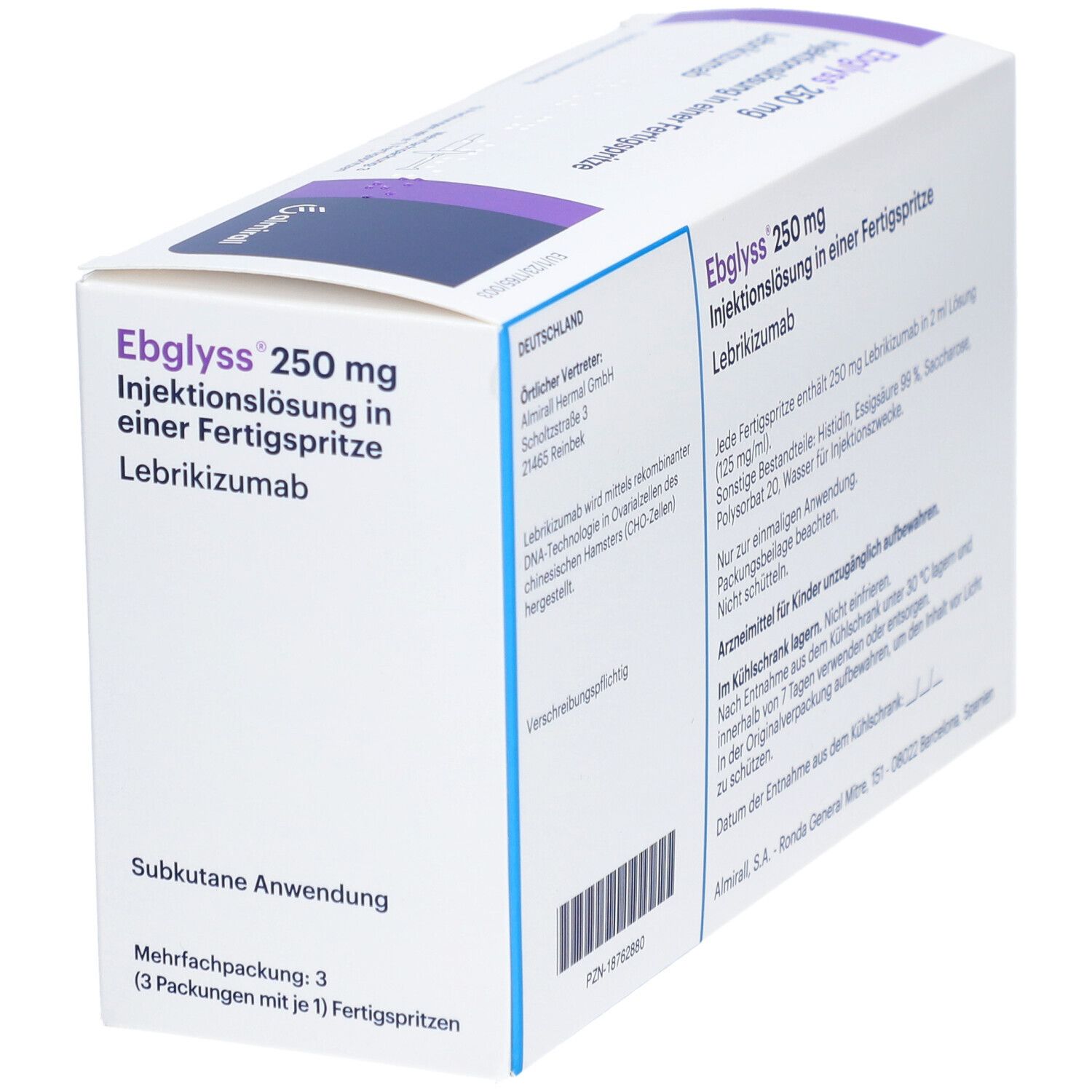 EBGLYSS 250 mg Injektionslösung i.e.Fertigspritze