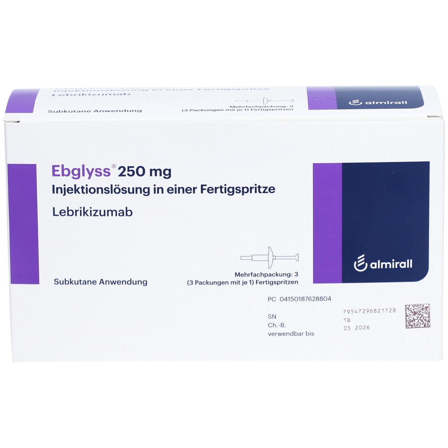 EBGLYSS 250 mg Injektionslösung i.e.Fertigspritze