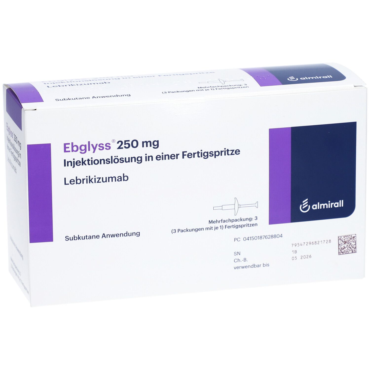 EBGLYSS 250 mg Injektionslösung i.e.Fertigspritze