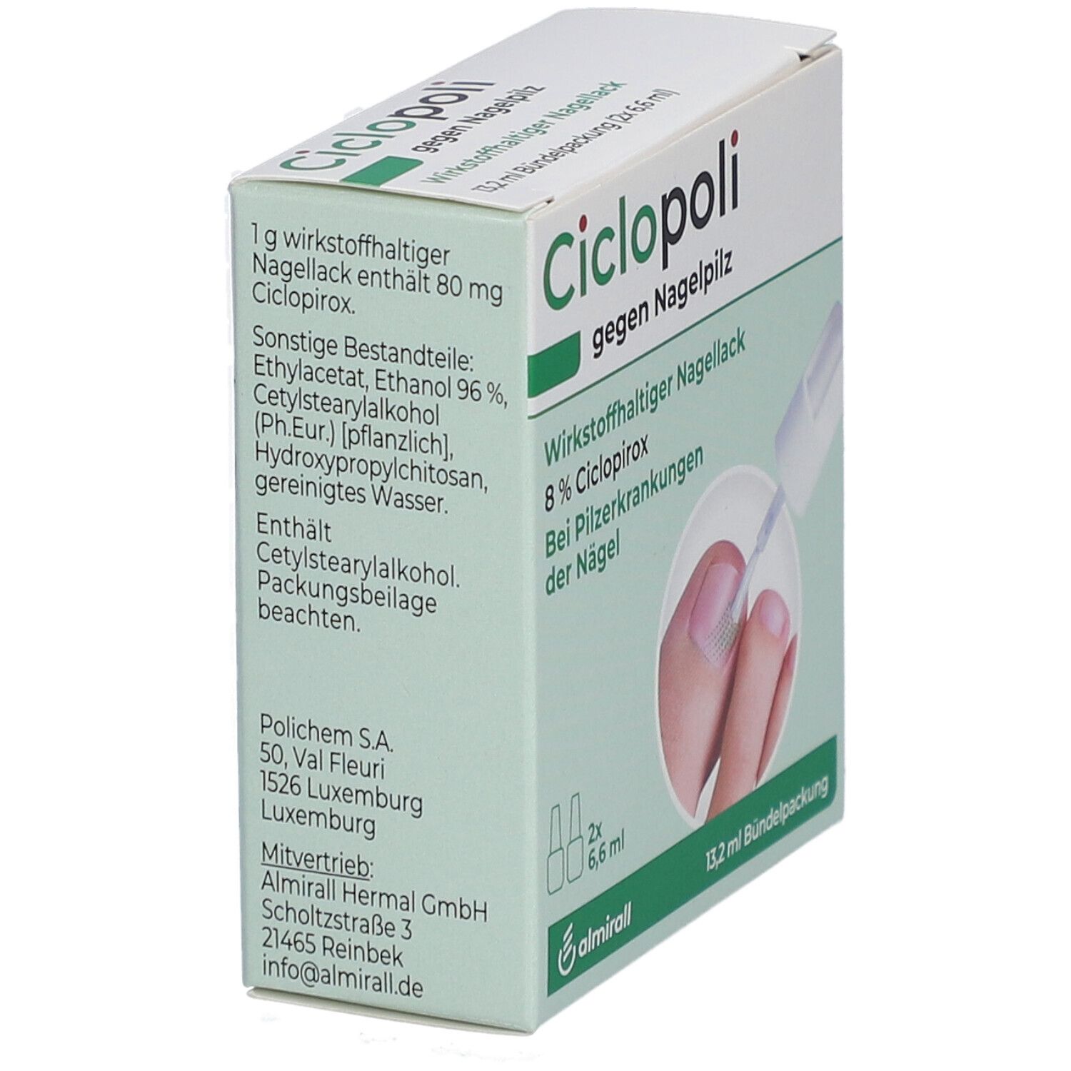 Ciclopoli gegen Nagelpilz Nagellack Doppelpack 2x 6,6 ml