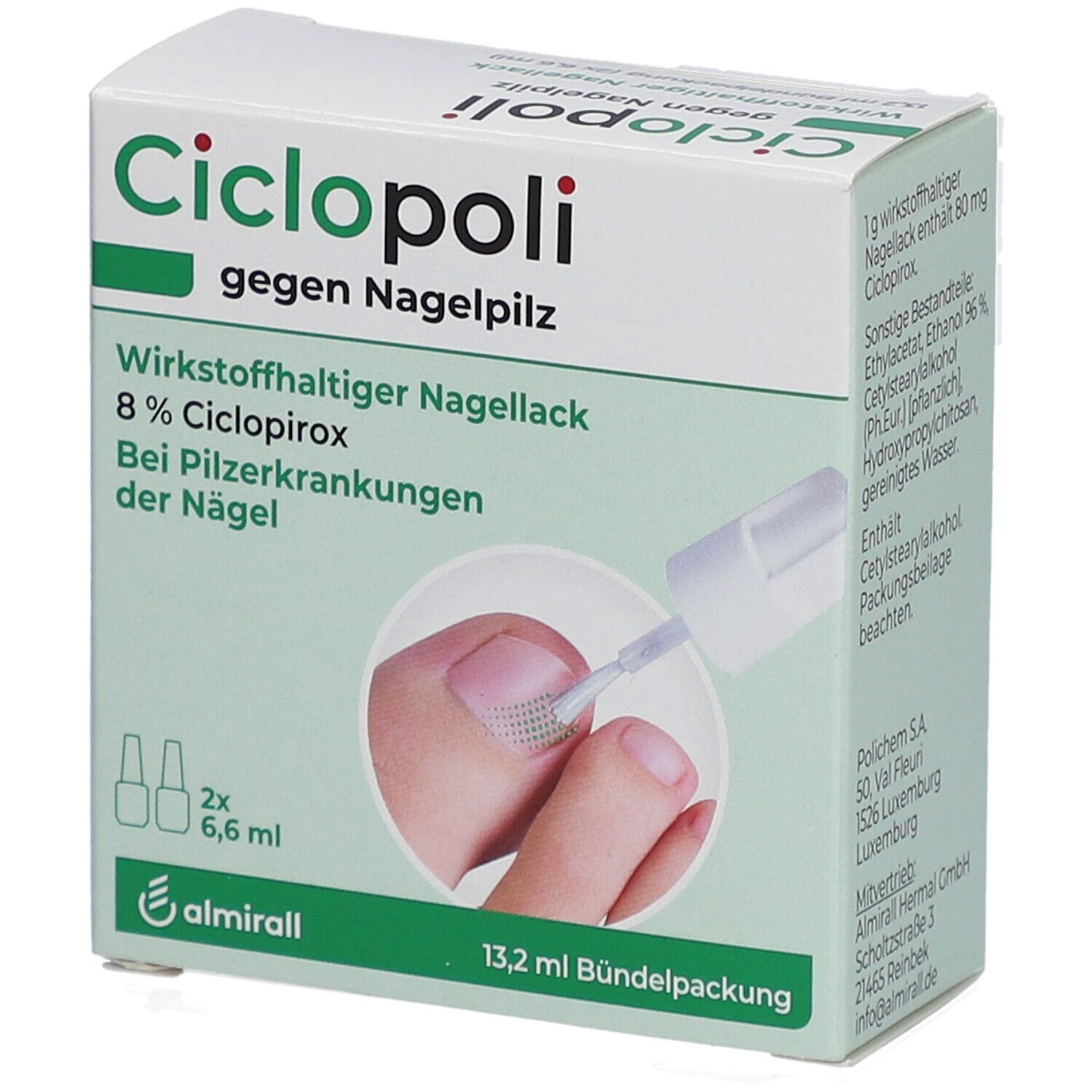 Ciclopoli gegen Nagelpilz Nagellack Doppelpack 2x 6,6 ml