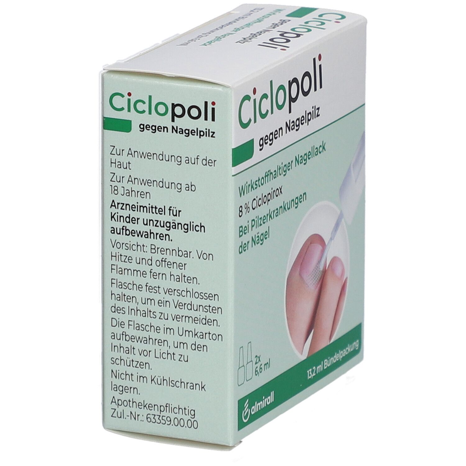 Ciclopoli gegen Nagelpilz Nagellack Doppelpack 2x 6,6 ml