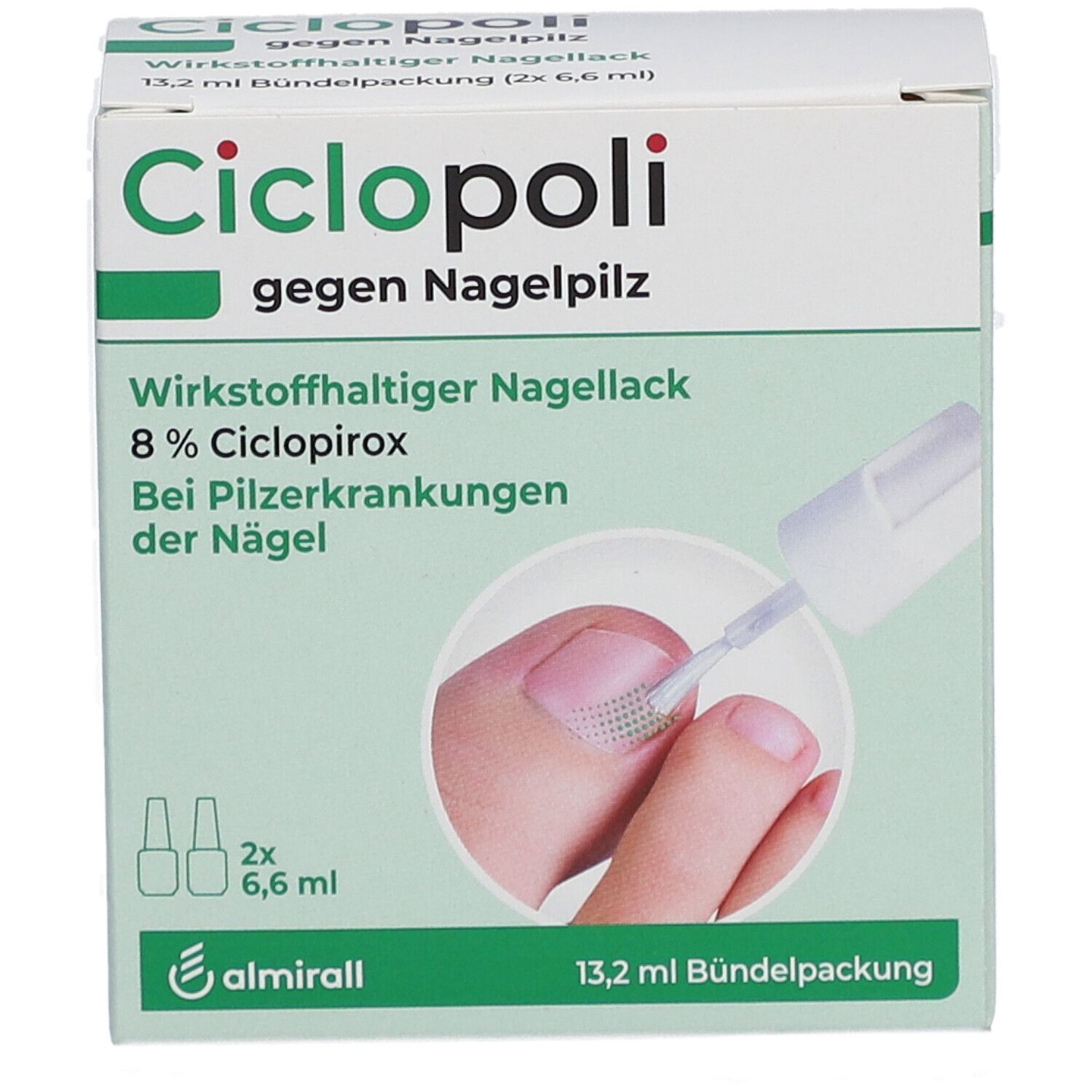 Ciclopoli gegen Nagelpilz Nagellack Doppelpack 2x 6,6 ml