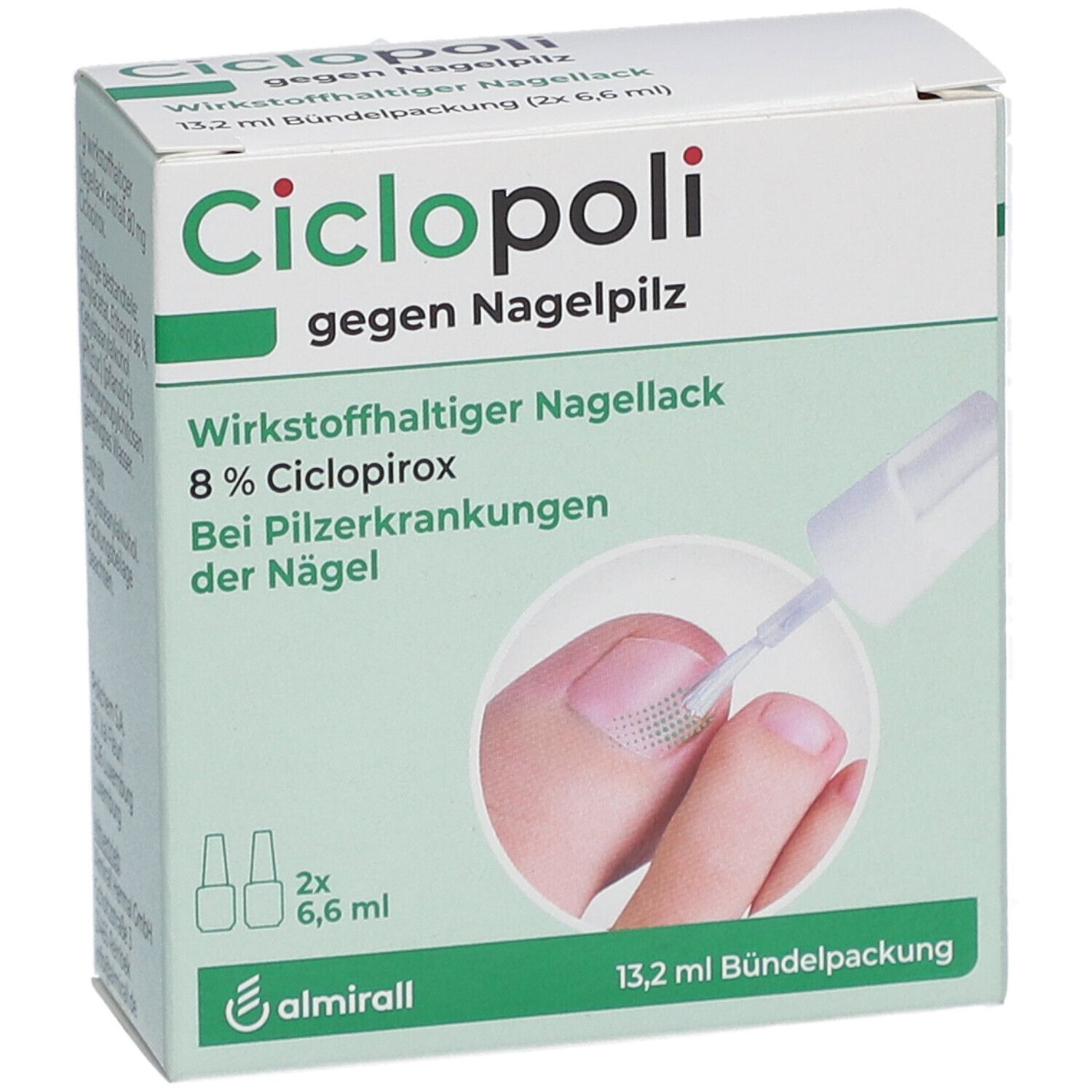 Ciclopoli gegen Nagelpilz Nagellack Doppelpack 2x 6,6 ml