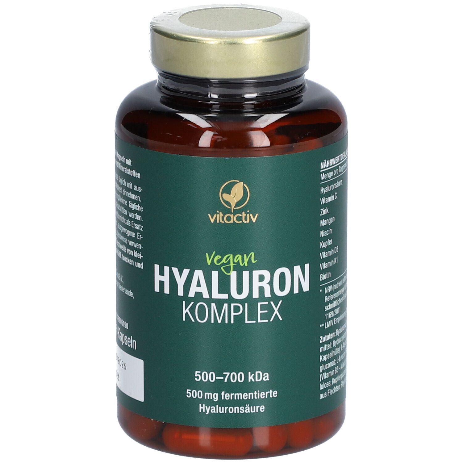 Vitactiv - Hyaluron Komplex - Plus Vitamine & Spurenelemente