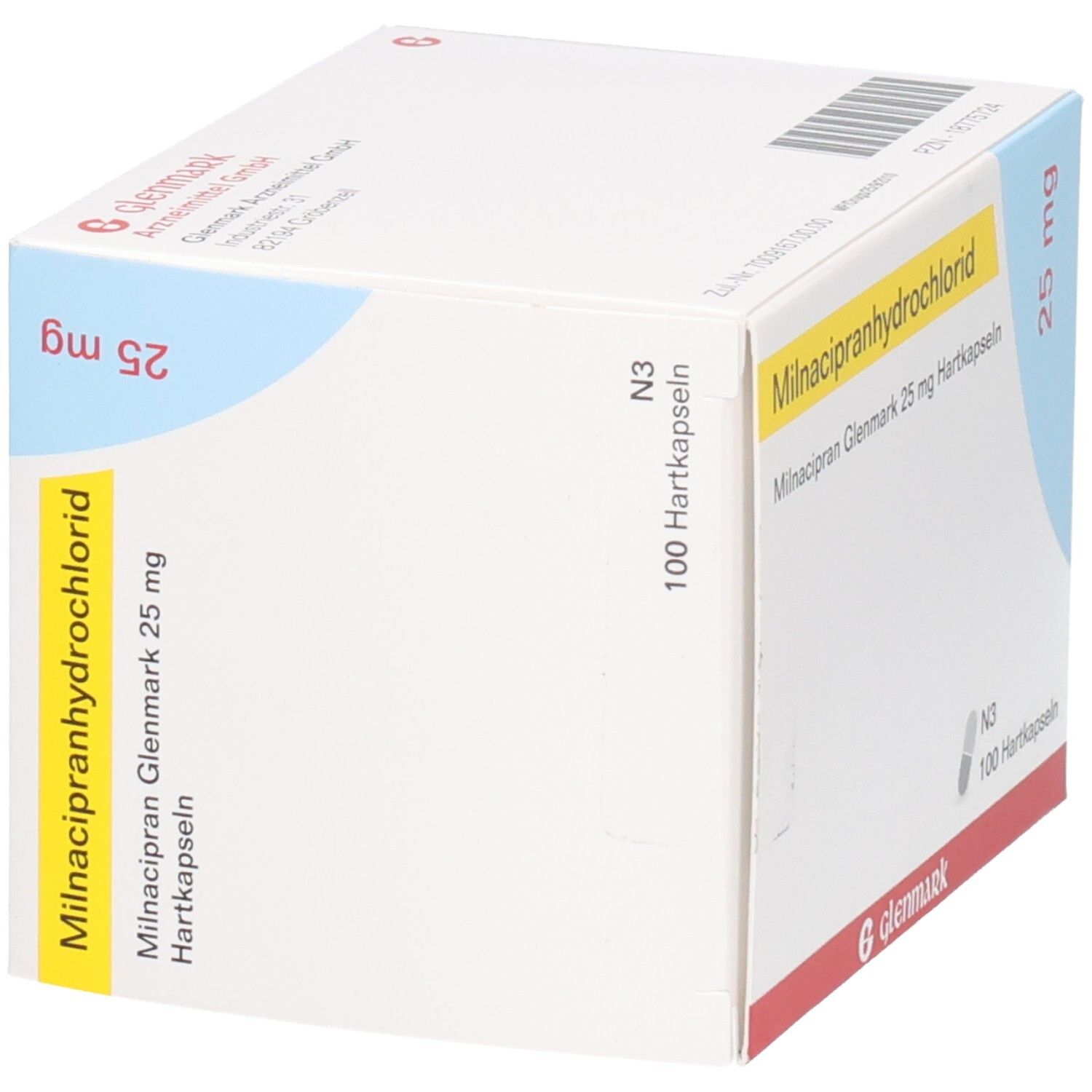 Milnacipranhydrochlorid 25 mg Hartkapseln, 100 Stück. Glenmark.