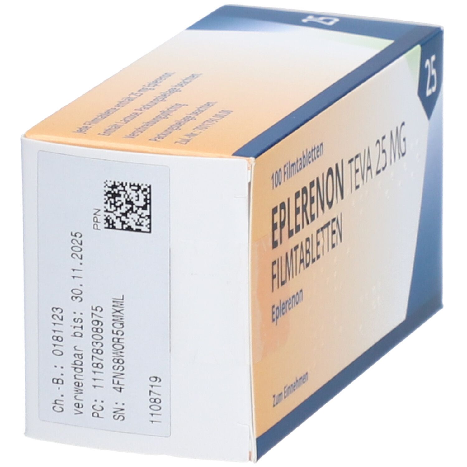 Eplerenon Teva 25 mg Filmtabletten 100 St