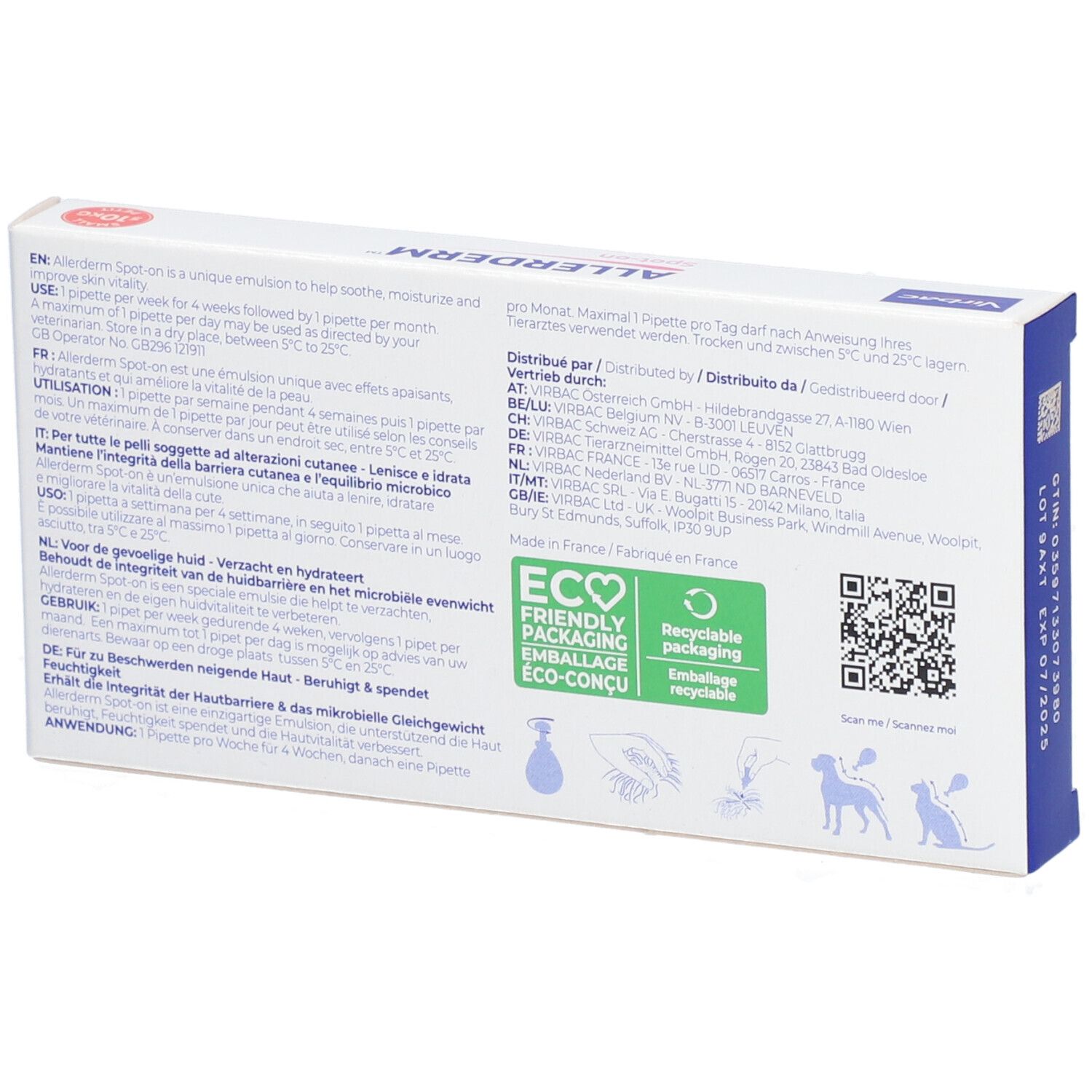 Allerderm® Spot on für Katzen und kleine Hunde unter 10 kg