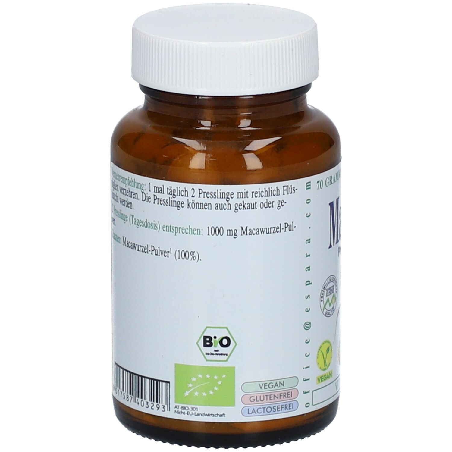 Maca BIO 500 mg Presslinge 70 g