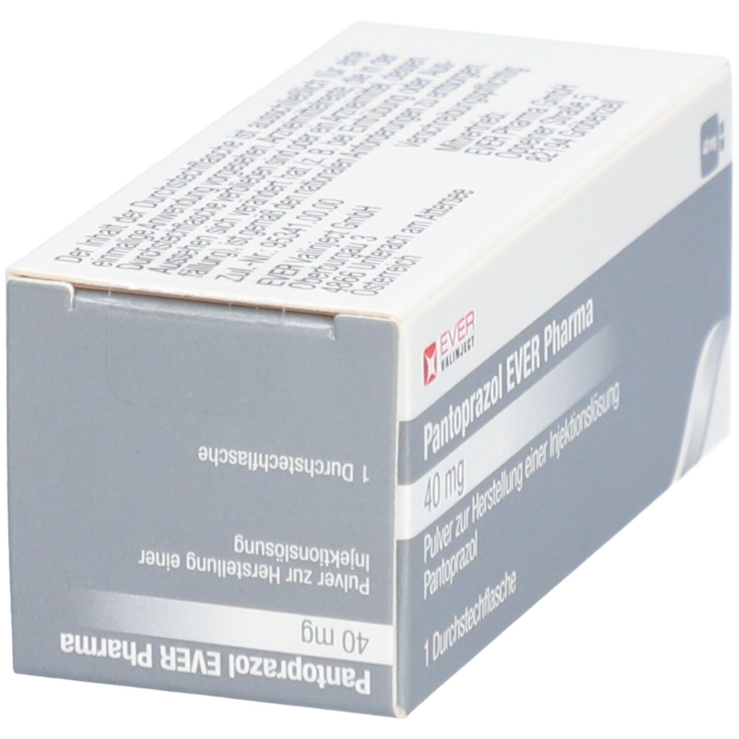 Pantoprazol Ever Pharma 40 mg Plv.z.H.e.Inj.-Lsg. 1 St Pulver zur Herstellung einer Injektionslösung