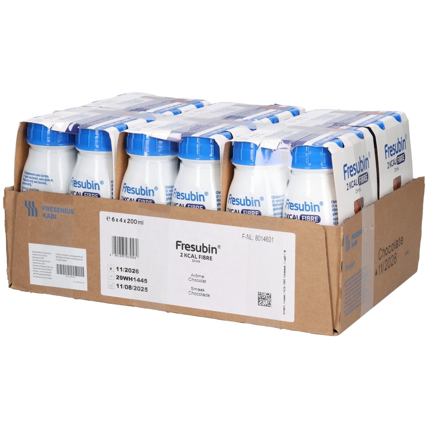 Fresubin 2 kcal Fibre Drink Schokolade Trinkfl. 24x200 ml Lösung