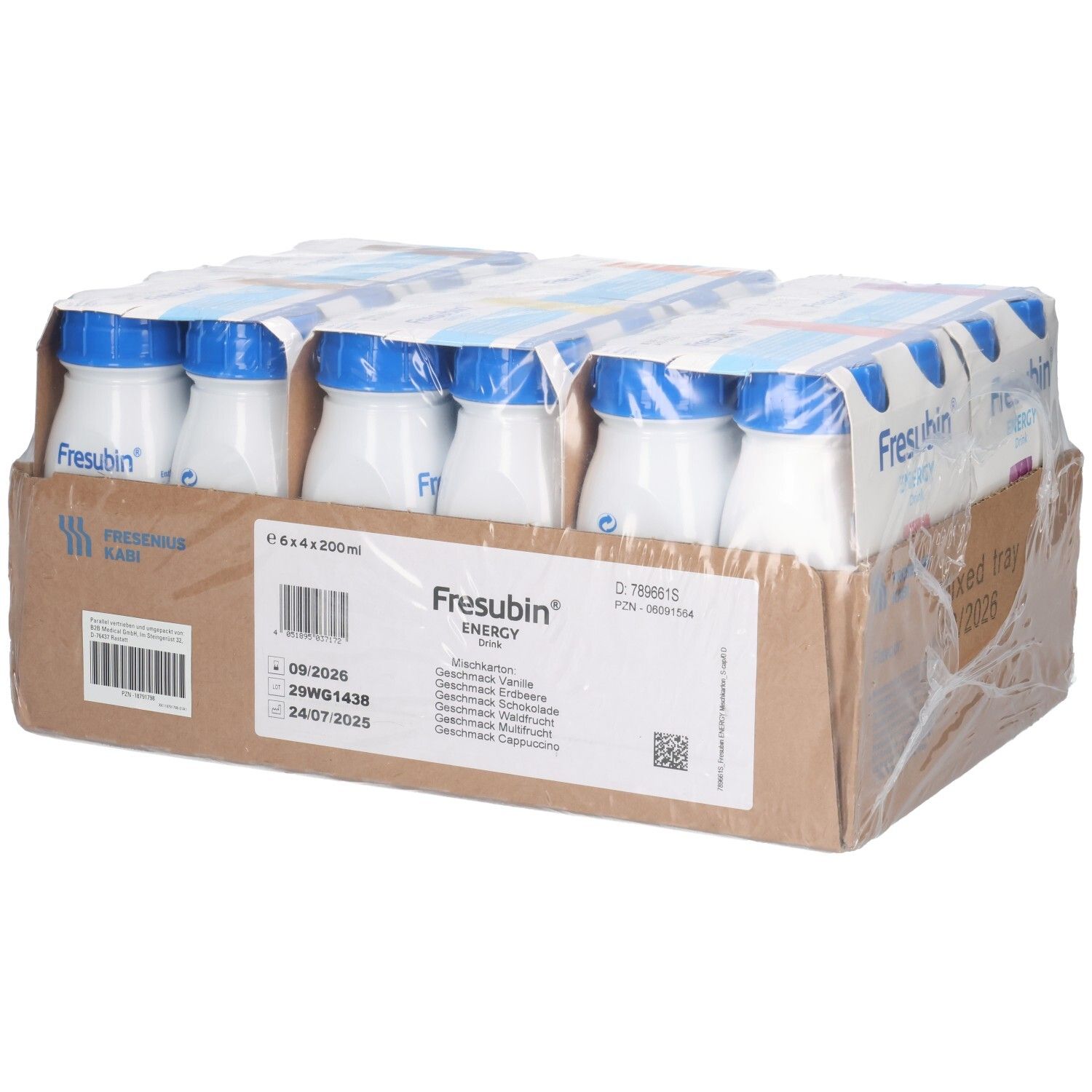 Fresubin Energy Drink Mischkarton Trinkflasche 6x4x200 ml Lösung
