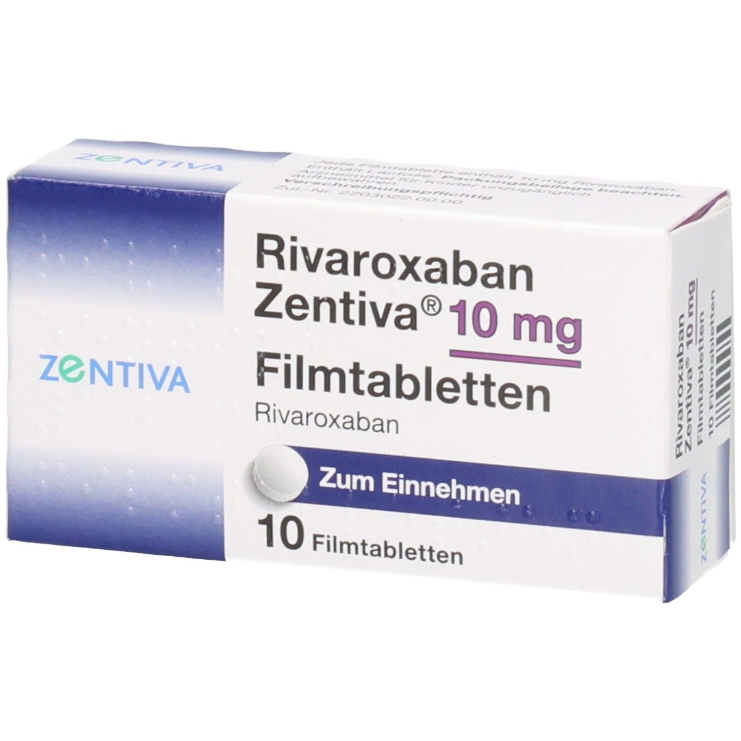 RIVAROXABAN Zentiva 10 mg Filmtabletten