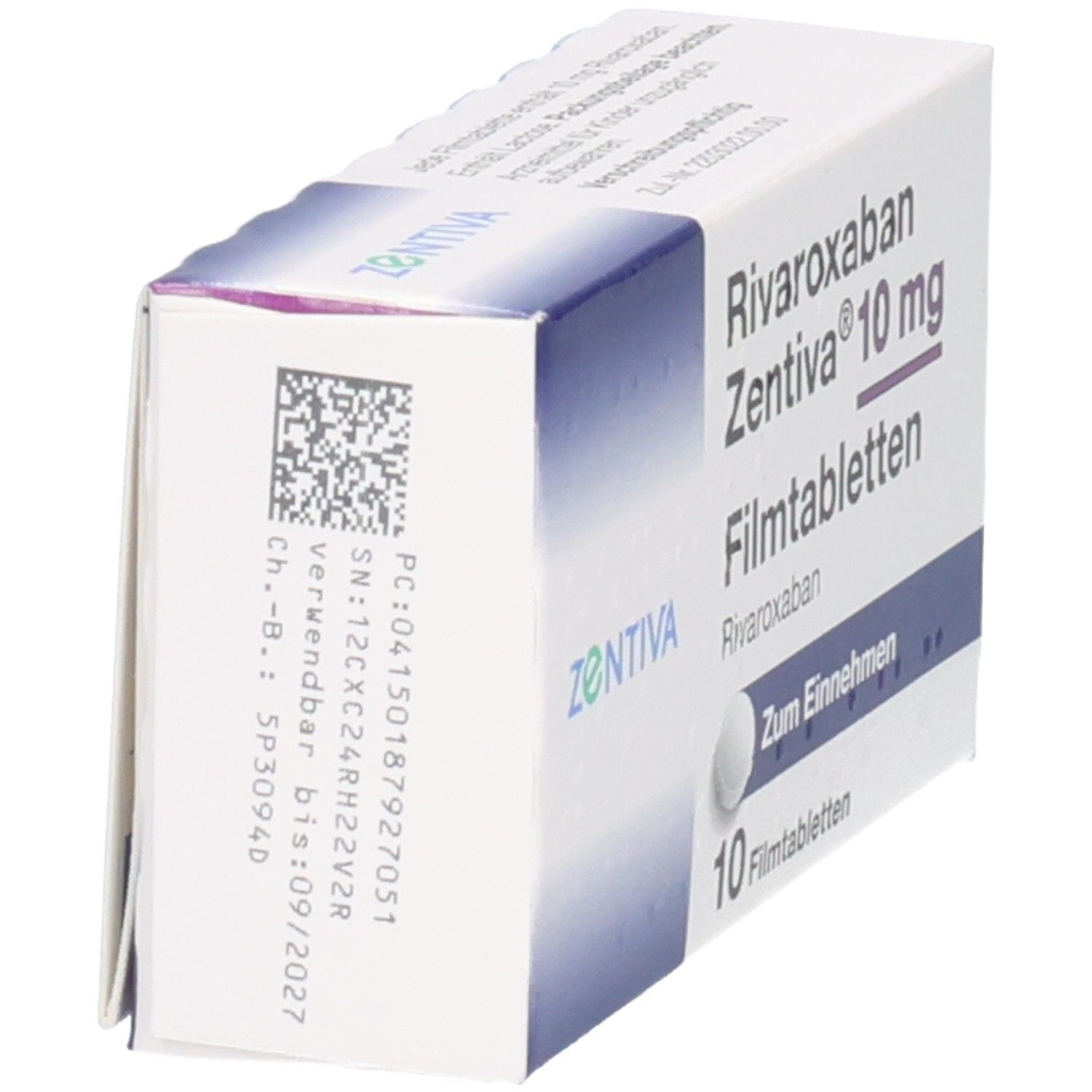 RIVAROXABAN Zentiva 10 mg Filmtabletten