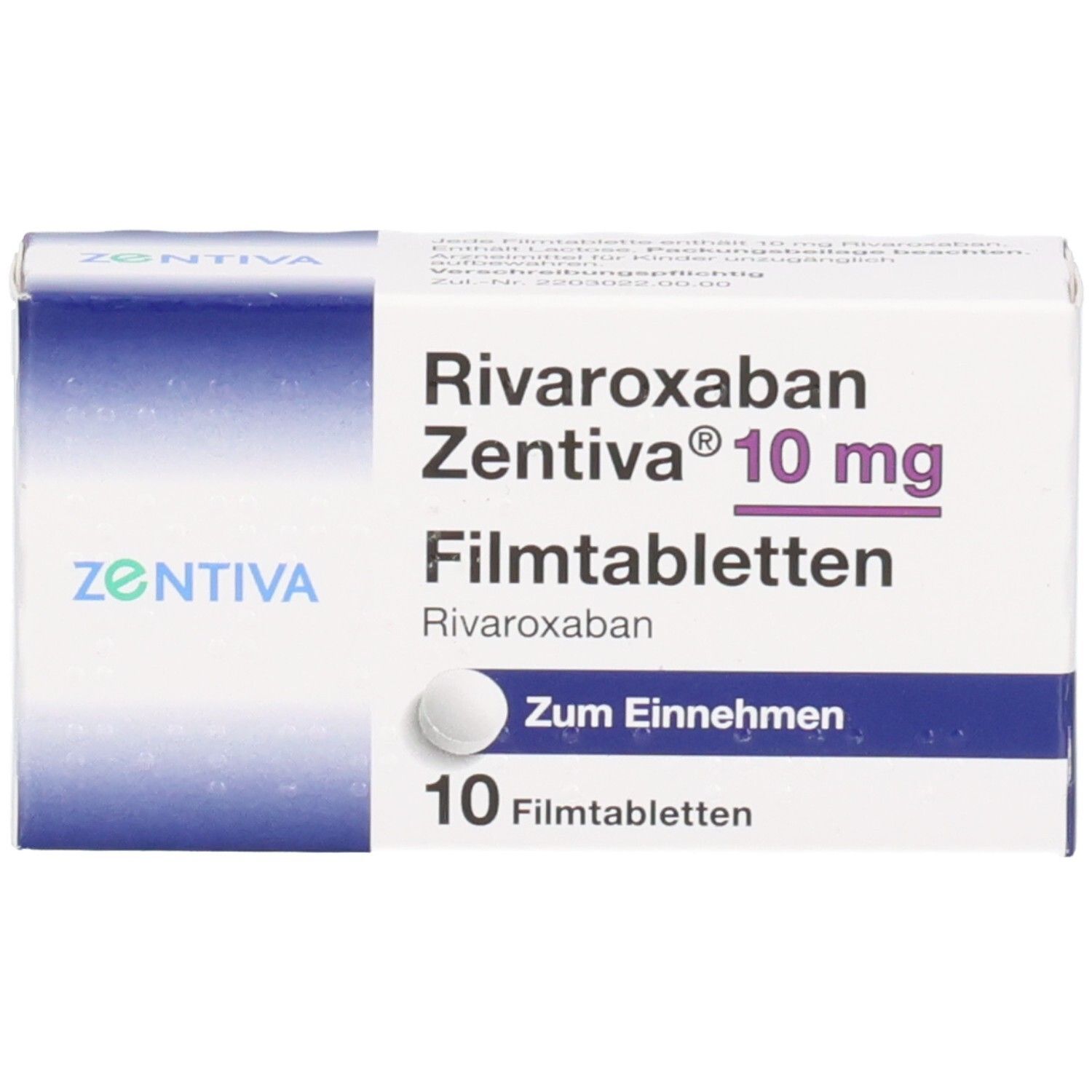 RIVAROXABAN Zentiva 10 mg Filmtabletten