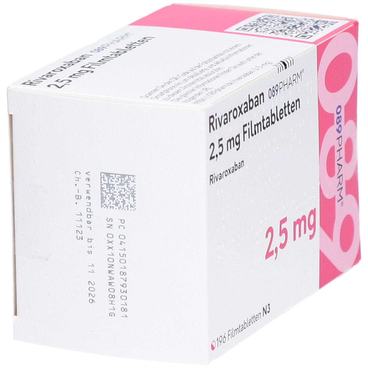 Rivaroxaban 089Pharm 2,5 mg Filmtabletten 196 St