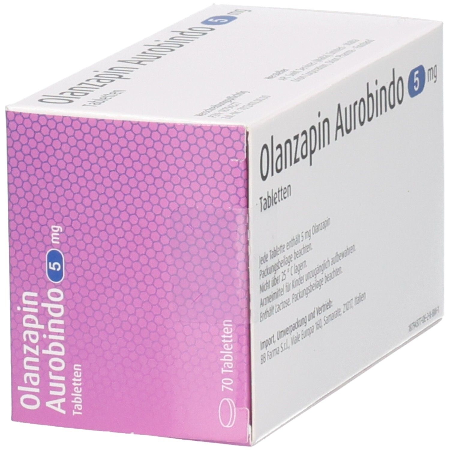 OLANZAPIN Aurobindo 5 mg Tabletten, 70 Tabletten zum Einnehmen.