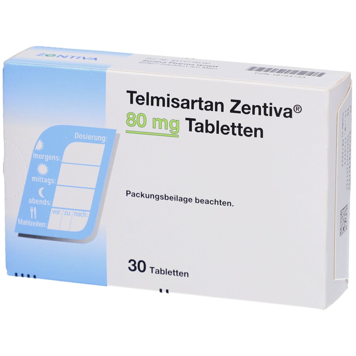 TELMISARTAN Zentiva 80 mg Tabletten
