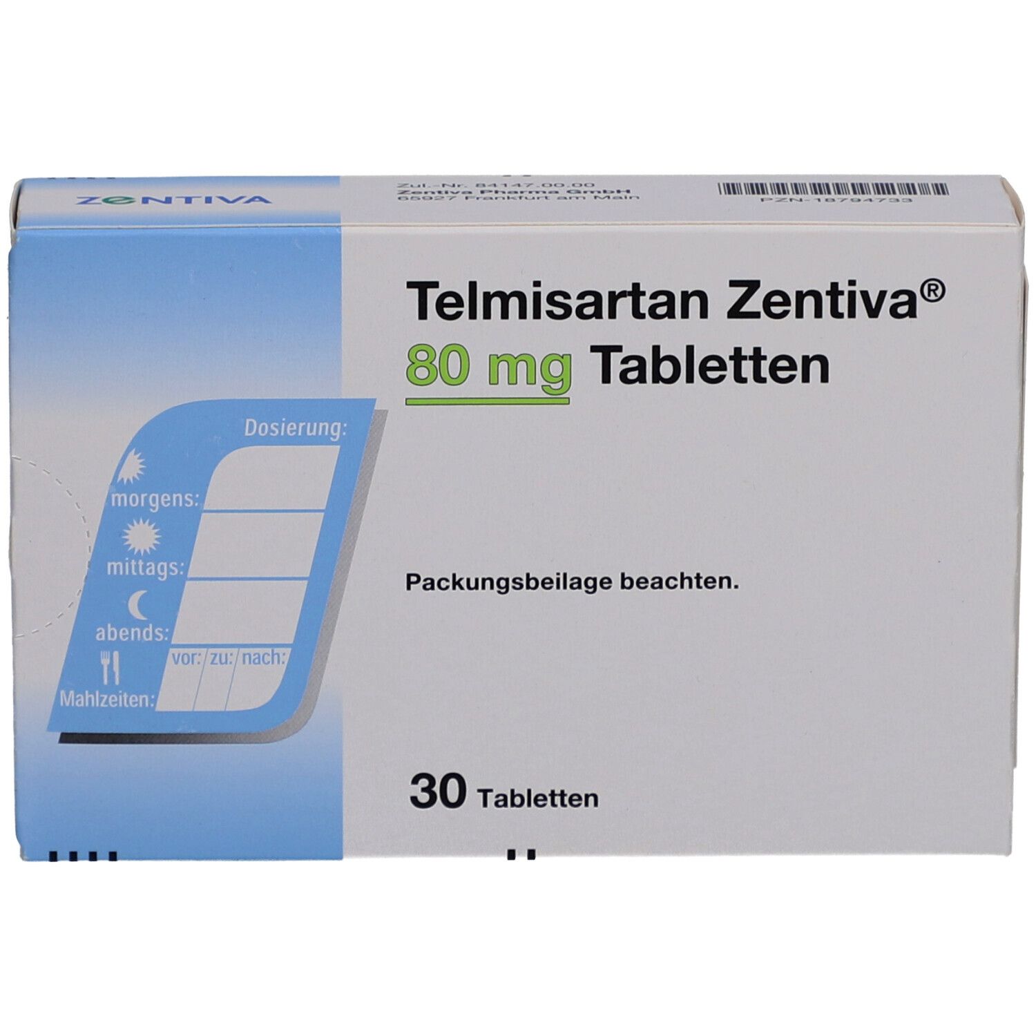 TELMISARTAN Zentiva 80 mg Tabletten