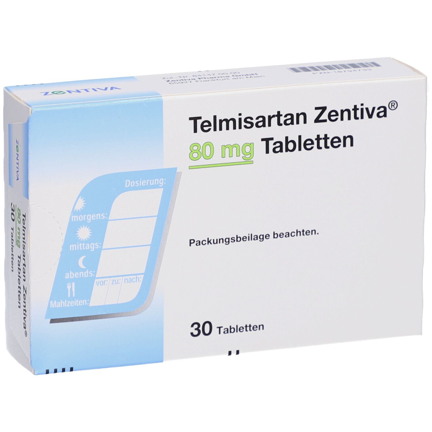 TELMISARTAN Zentiva 80 mg Tabletten