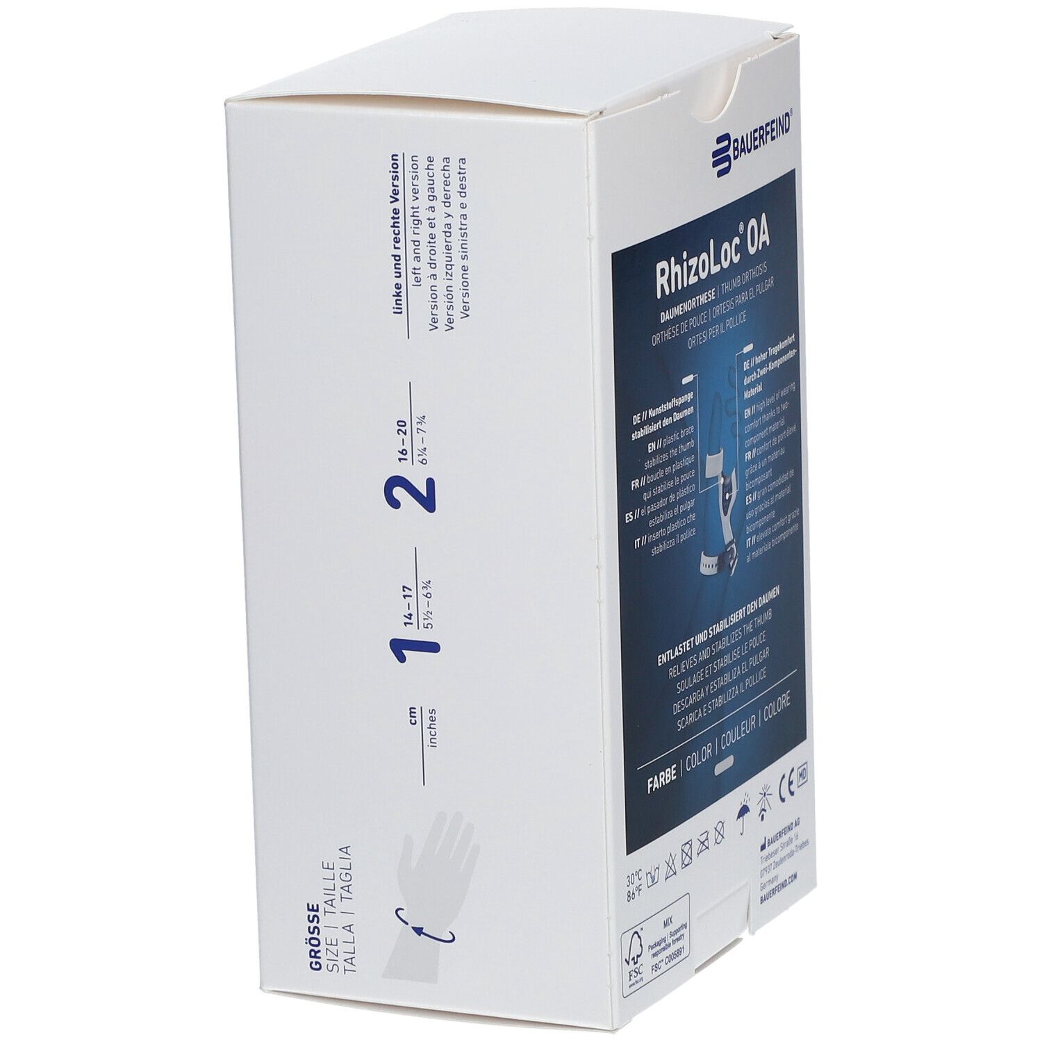 RhizoLoc® OA Daumenorthesen rechts Gr.2 titan