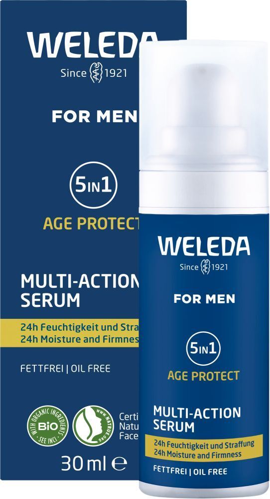 Weleda For Men 5in1 Multi-Action Serum - für 24h-Feuchtigkeit und straffe Haut