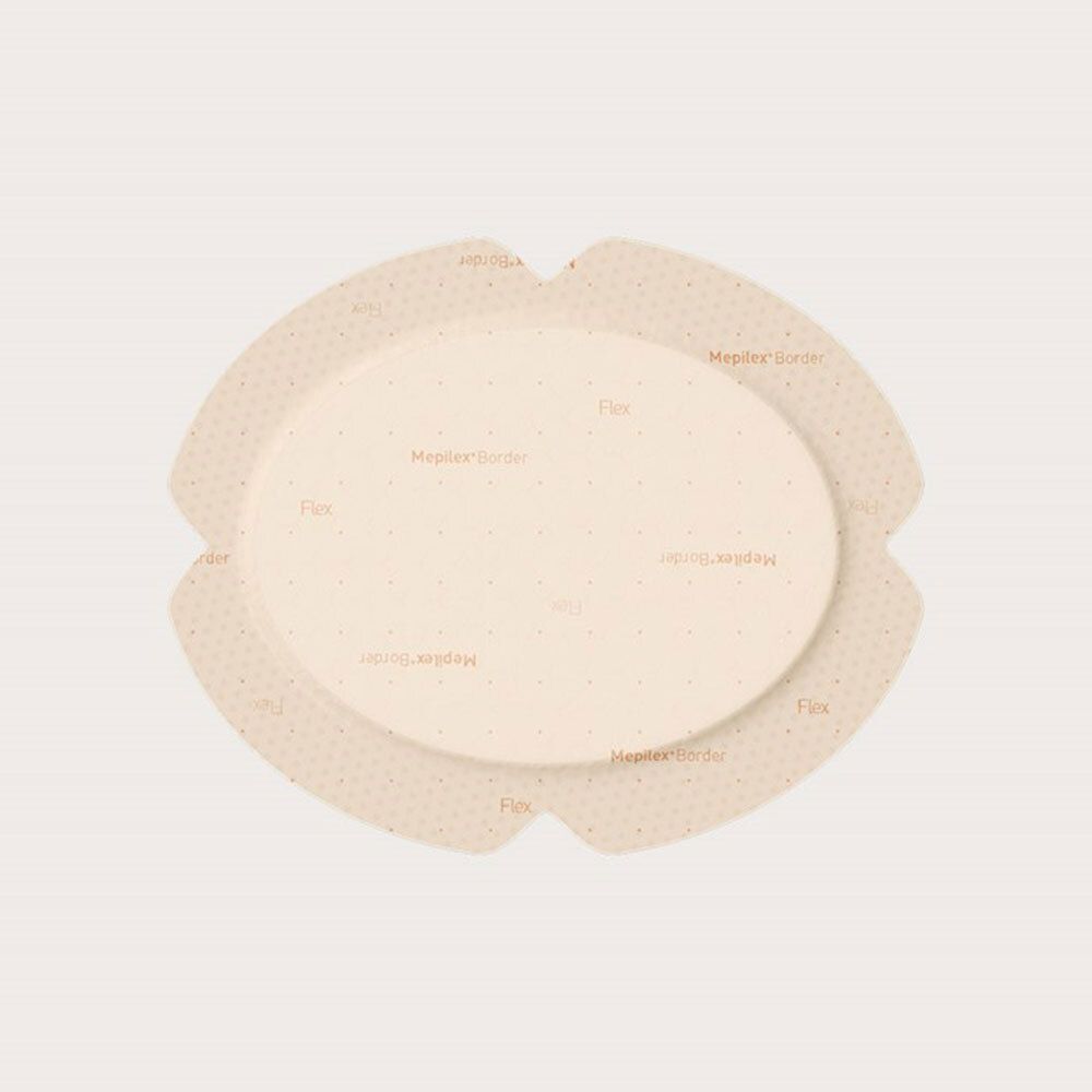 Mepilex® Border Flex Schaumverband oval 13 x 16 cm haftend