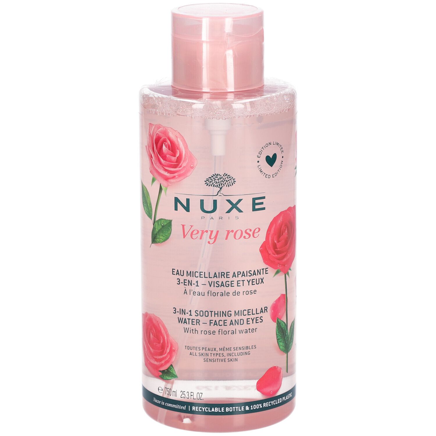 Nuxe Very Rose Mizellen-Reinigungswasser norm.Haut 750 ml Lotion