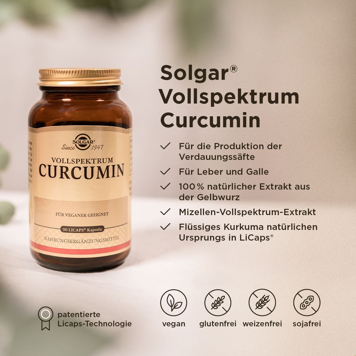 Solgar Vollspektrum Curcumin Kapseln