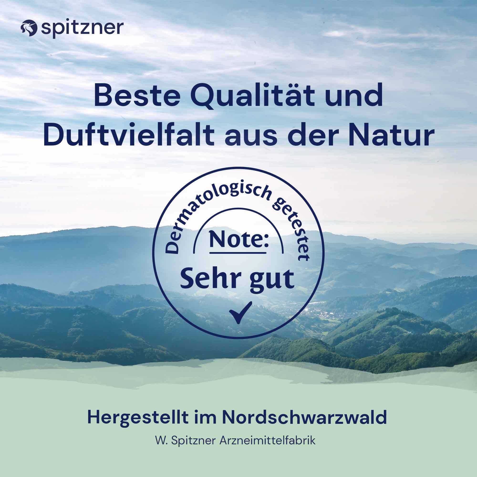 Spitzner Duschschaum: Dermatologisch getest (Sehr gut), hergestellt im Nordschwarzwald.