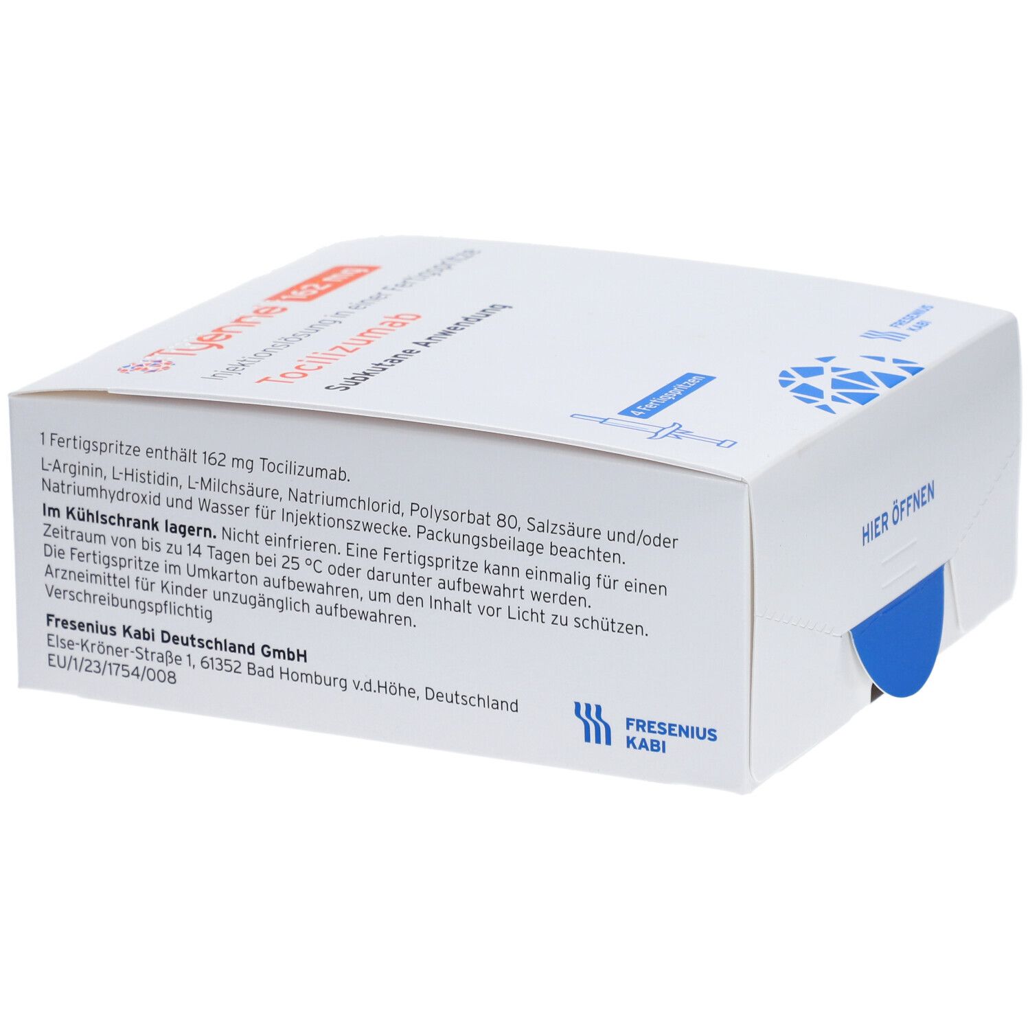 Tyenne 162 mg/0,9 ml Inj.-Lösung i.e.Fertigspr. 4 St Infusionsemulsion