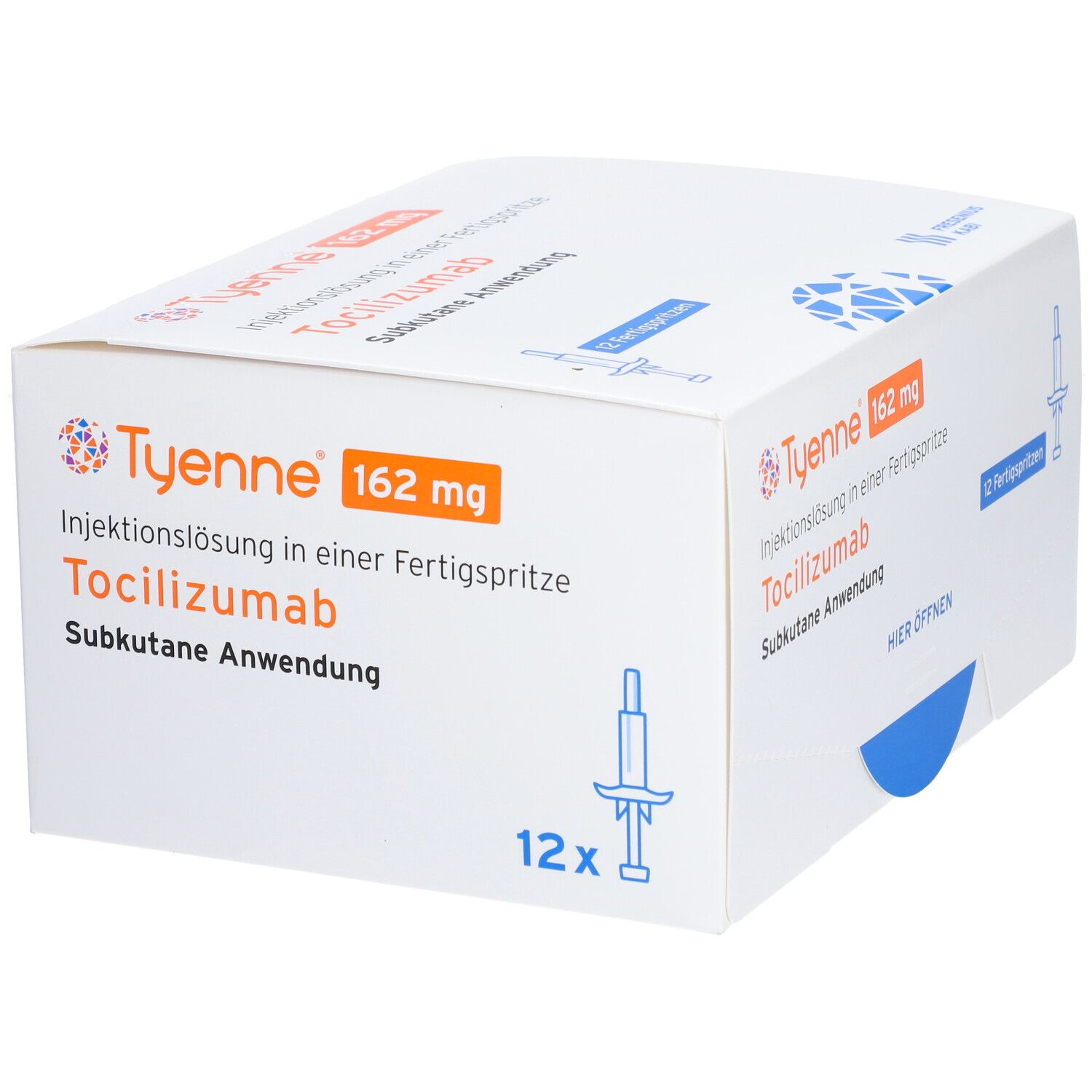 Tyenne 162 mg/0,9 ml Inj.-Lösung i.e.Fertigspr. 12 St Infusionsemulsion