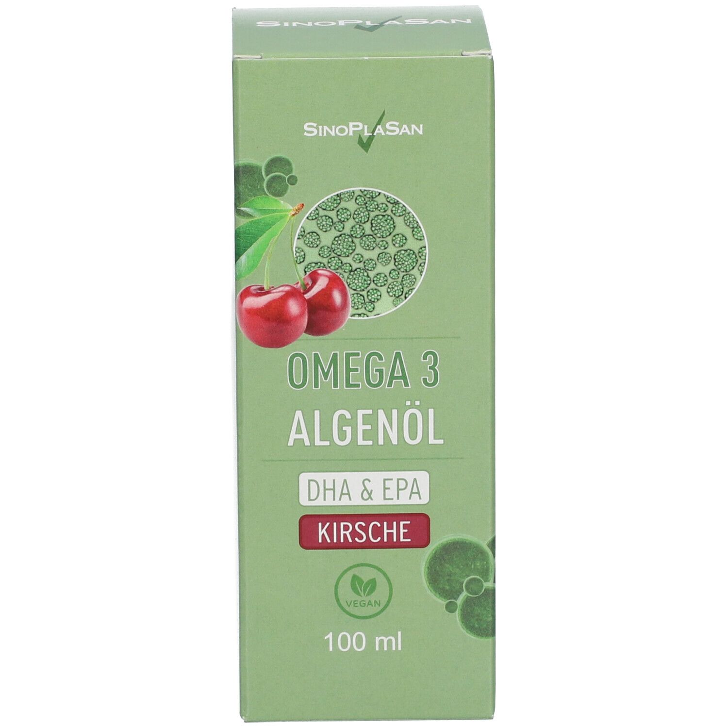 SinoPlaSan® Omega 3Algenöl DHA + EPA Kirsche