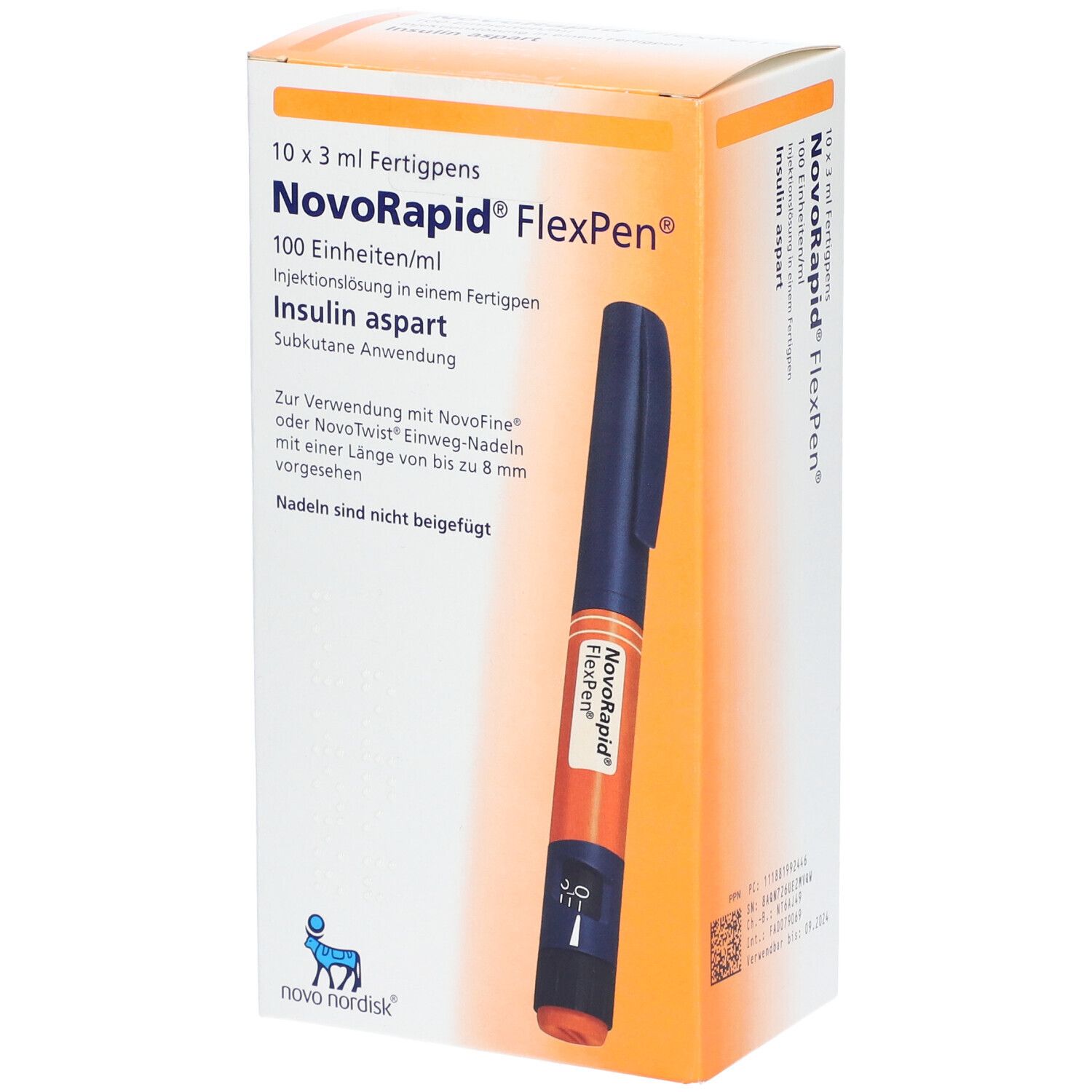 NOVORAPID FlexPen 100 E/ml Inj.-Lsg.i.e.Fertigpen