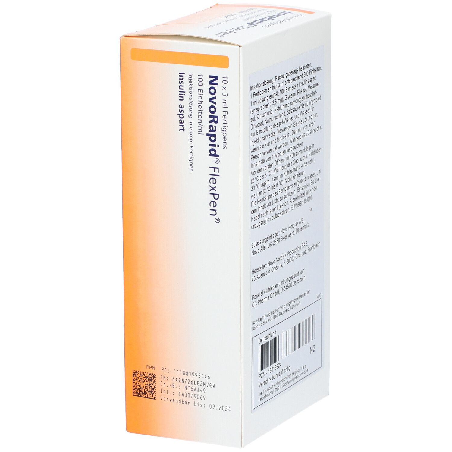 NOVORAPID FlexPen 100 E/ml Inj.-Lsg.i.e.Fertigpen